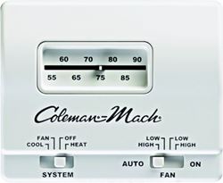 Picture of Coast Dist Sys (coleman Air) 7330B3441 Coleman-Mach 24V Analog Heat/Cool Thermostat White
