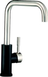 Picture of Dura Faucet DF-MK533LK-MBSN Streamline Square-Arc RV Kitchen Faucet Matte Black Satin Nickel