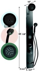 Picture of Dura Faucet DF-SA913-MB RV Shower Column with Adjustable Head, Wand & Body Sprayers, Matte Black