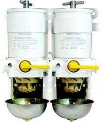 Picture of Racor 75900VMA10 Turbine Series Dual Marine Fuel Filter Water Separator 10 Micron
