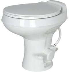 Picture of Lippert Components 2024030310 Flow Max RV Toilet White Round Bowl