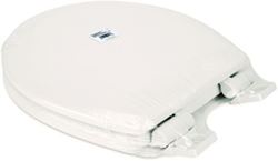 Picture of Camco 41727 Camco 41727 Replacement Lid and Seat f/Premium Ceramic RV Toilet 41715, Bone