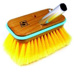 Picture of Seachoice QYM0106-YS Deck Brush with Bumper Wood Soft 6 Inch