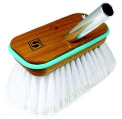 Picture of Seachoice QYM0106-WSTIFF Deck Brush with Bumper Wood Handle Stiff Bristle 6 Inch