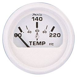 Picture of Faria Instruments F13113 Dress White 2" Cylinder Head Temperature Gauge 60-220°F