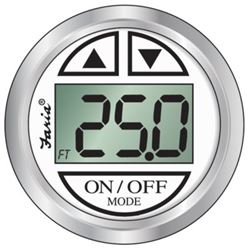 Picture of Faria Instruments F13850 Digital Depth Sounder Chesapeake SS White with Transom Transducer