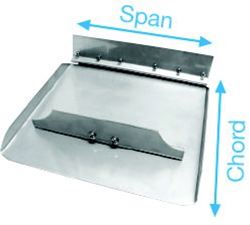 Picture of Bennett 6BT-50069-62-00 Trim Tab Plane Assembly 18x12 Riveted Angle Stainless Steel