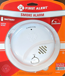 Picture of BRK Electronics 1046846 Battery Powered Ionization Smoke Alarm with Test Button