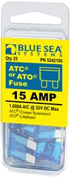 Picture of Blue Sea Systems 5242100-BSS Blue Sea 5242100 Fuse ATO/ATC 15 Amp 25/Pk
