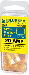Picture of Blue Sea Systems 5243100-BSS Blue Sea 5243100 Fuse ATO/ATC 20 Amp 25/Pk