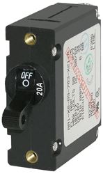 Picture of Blue Sea Systems 7212BSS AA1-Series 20 Amp Circuit Breaker Toggle Switch Black