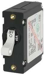 Picture of Blue Sea Systems 7226BSS Single Pole Magnetic Circuit Breaker 40A White Toggle
