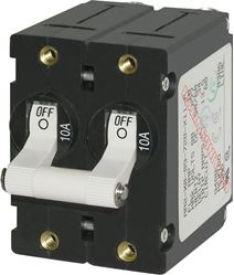 Picture of Blue Sea Systems 7233-BSS AA2 Toggle Circuit Breaker 10A White