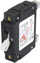 Picture of Blue Sea Systems 7355-BSS  Single Pole AC Circuit Breaker, 30 Amp, White