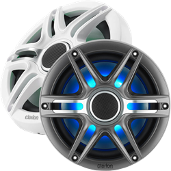 Picture of Clarion 010-03049-00 CMSP-771RGB-SWG 7.7-Inch Marine Coaxial Speakers with RGB LED