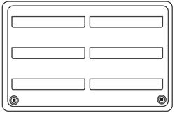 Picture of Dometic 9108554347 Refrigerator Side Vent Assembly 20 Inch Black ABS