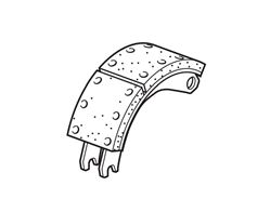Picture of Dexter Axle 04032002 Brake Shoe & Roller Assembly 12-1/4 x 7-1/2 Air Brake Left Side