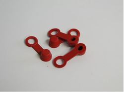 Picture of Helix Racing Products 202-2001 Helix  Brake Bleeder Caps - Red