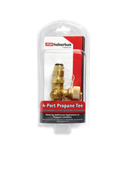 Picture of Suburban Mfg LP-POLTEE 4-Port Propane Tee Female POL Inlet Brass Fitting
