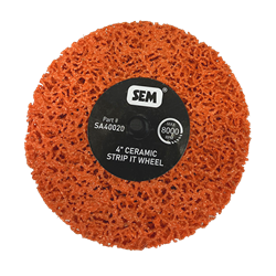 Picture of SEM Products SA40020 4-Inch Strip-It Wheel 60 Grit Ceramic Abrasive Disc 5-Pack
