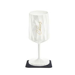 Picture of Silwy Drinkware KO-WI-W300-1 Magnetic Plastic Wine Glass 10oz White