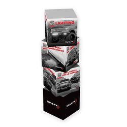 Picture of TrailFX TFXCUBES Corrugated Plastic Stacked Cube Floor Display