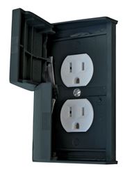 Picture of Valterra DG52522SVP Weatherproof Electrical Outlet Cover with Receptacle Black