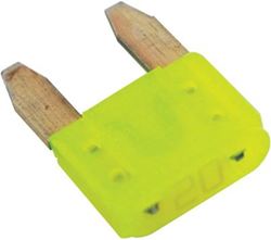 Picture of Blue Sea Systems 5273BSS Blue Sea 5273 ATM® Mini Blade Fuse, 20 Amp, Yellow, 2/pk