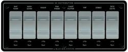 Picture of Blue Sea Systems 8261-BSS Contura 8-Position Water Resistant Switch Panel Gray