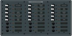 Picture of Blue Sea Systems 8264-BSS  Traditional Metal DC Circuit Breaker Panel - 24 Positions