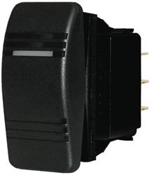 Picture of Blue Sea Systems 7945BSS Blue Sea 7945 Water Resistant Contura® III Switch, Black, (On)-Off-On