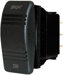 Picture of Blue Sea Systems 8291-BSS Contura Rocker Switch Mom On/Off/Mom On Black