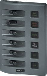 Picture of Blue Sea Systems 4306-BSS WeatherDeck 12V DC Waterproof 6-Position Fuse Panel