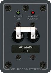 Picture of Blue Sea Systems 8077-BSS AC Main 30A Circuit Breaker Panel 120V
