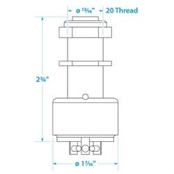 Picture of Seachoice 50-11641 Heavy Duty 3-Position Marine Ignition Starter Switch