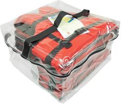 Picture of Seachoice 85513-EPE2220AUPK4RED USCG Type III Life Vest 4-Pack Adult Universal Red
