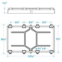 Picture of Seachoice 50-22071 Group 29 Battery Tray with Stainless Steel Hold-Down Kit