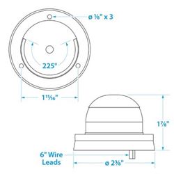 Picture of Seachoice 05071 Bi-Color Bow Navigation Light Stainless Steel Horizontal Mount