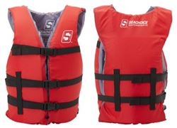 Picture of Seachoice 85463 Type III General Purpose Life Vest Adult XL Red USCG Approved