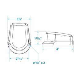 Picture of Seachoice 05021 Chrome Bi-Color Bow Navigation Light 4 Inch