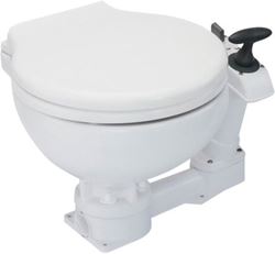 Picture of Seachoice 80-47229-01SC Manual Compact Marine Toilet with Soft-Close Seat