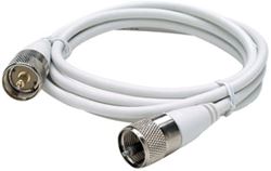 Picture of Seachoice 19761  10' RG58U White Coaxial Antenna Cable Assembly, Includes PL259 Fittings on Both Ends