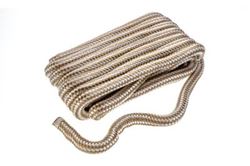Picture of Seachoice 47401 Double-Braid Nylon Dock Line 3/4" x 25' with Eye Splice Gold/White