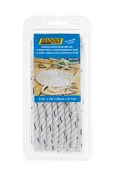 Picture of Seachoice 47521 Seachoice Premium 3-Strand Twisted Nylon Dock Line With Tracer, White w/Blue Tracer, 3/8-Inch x 20 Feet, 10-Inch Eye Splice