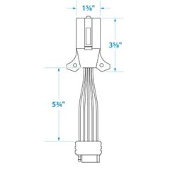 Picture of Seachoice 13881 7-Way Round to 5-Way Flat Trailer Adapter Plug 8 Inch