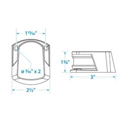 Picture of Seachoice 50-04981 Chrome Bi-Color Bow Navigation Light 2.75 Inch