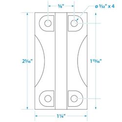 Picture of Seachoice 76901 Igloo Cooler Replacement Hinge Set - Plastic, 2-Pack