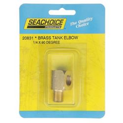 Picture of Seachoice 50-20831 Brass Fuel Tank Elbow 1/4 In NPT Male x Female 90 Degree