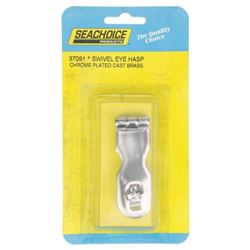 Picture of Seachoice 37091 Seachoice Marine-Grade Safety Hasp w/ Swivel Eye, Triple Chrome-Plated Cast Brass, 3 In. X 1 In.