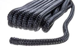 Picture of Seachoice 40291 Double-Braid Nylon Dock Line 3/8" x 15' Black with Eye Splice